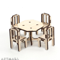 Mini wooden furniture - dining room