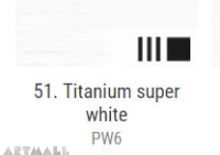 Oil for ART, 51. Titanium super white 140 ml