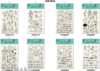 Clear Stamps, 8 types assorted