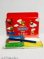 Set of dry clay for children with a stack of "Flower" 8 colors,120gr.