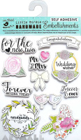 Water Color Sticker Collection " Wedding Wishes" 12Pcs