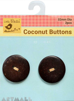 Coconut Button Large 2 Hole 2Pc