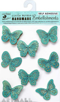 Printed Butterflies Seafoam 8Pc
