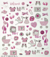 Stickers "Welcome Baby Girl"