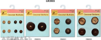 Coconut Buttons, 4 types assorted
