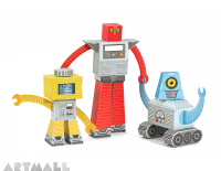 Robots Paper Toys, size: 11 x 22 cm