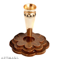 Golden penstand with similwood carton base
