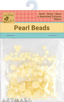 Pearl Beads D/6/8mm Assoted 90Pc