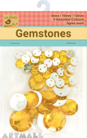 Gem Stones 8,12,20mm Each 5gms Gold