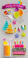 3D Stickers "Happy Birthday"