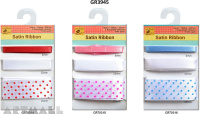 Themed Satin Ribbon Collection 6,12,25mm, 3 types assorted