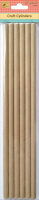 Craft Brown Paper Cylinder 12inch x 9mm 6 psc