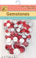 Gem Stones 8,12,20mm Each 5gms Red