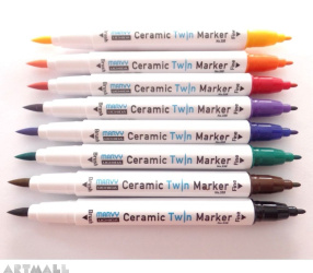 Ceramic Twin Marker, Primary set 8 colors