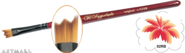 Relief flat brush synthetic №08