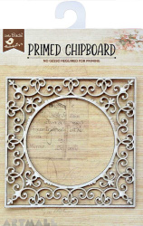 Chipboard Ornate Round Frame 1pc