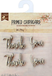 Chipboard Thank You Thank You 4Pcs