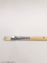 Synthetic brush/flat bristles long handle No.12