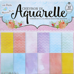 Chevron In Aquarelle 12x12 inch, 12 sheets