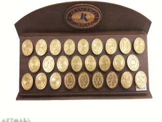 Harrington Display 26 brass seals oval