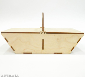 Wooden basket small, disassembled