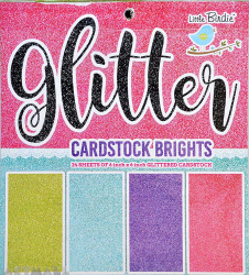 Glitter Card Stock 6" X 6" Bright 24sheets