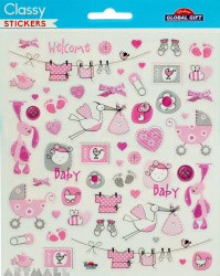 Stickers "Welcome Baby Girl"