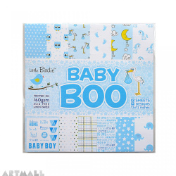 Baby Boo Design 12'' X 12'' Printed Blue 12Sheet