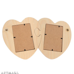 Wooden frame for pictures - hearts puzzle.