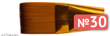 Flat brush  synthetic- kolinsky imitation №30