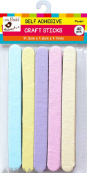 Plain Craft sticks Self adhesive Pastel 40Pc