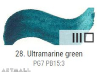 Dry watercolour cubes 1,5 ml, Ultramarine green